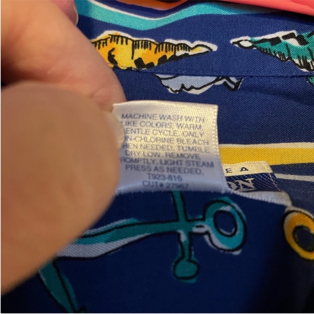 Pendleton Vintage Button Down Nautical Top - image 3